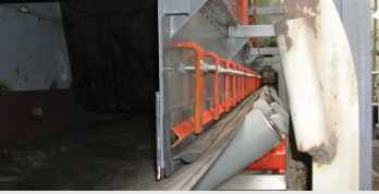 Conveyor skirting is intended to retain air inside the chute in order to control dust