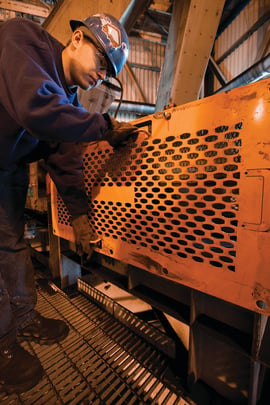 conveyor guarding protects those working around conveyor belts