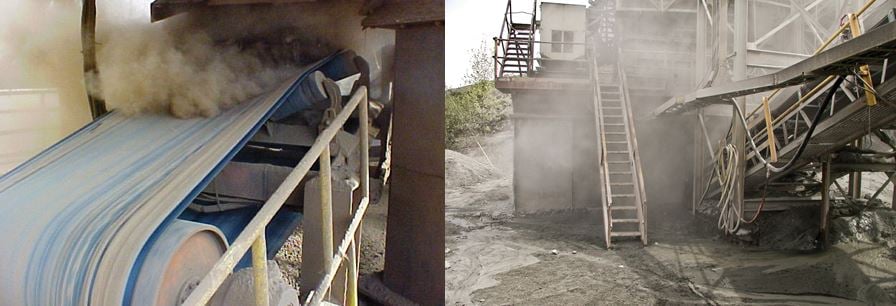 Dust escaping from conveyors creates safety hazards